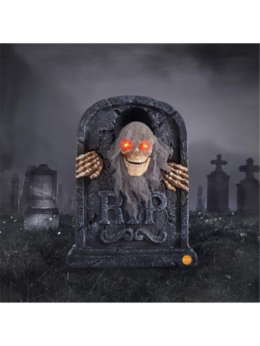 Halloween Animatronic Zombie Tombstone Animated Skeleton Decorations - Sensor
